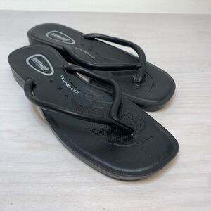 Aerosoft Flip Flop Sandals Orthotic Black Womens Size 7 US 38